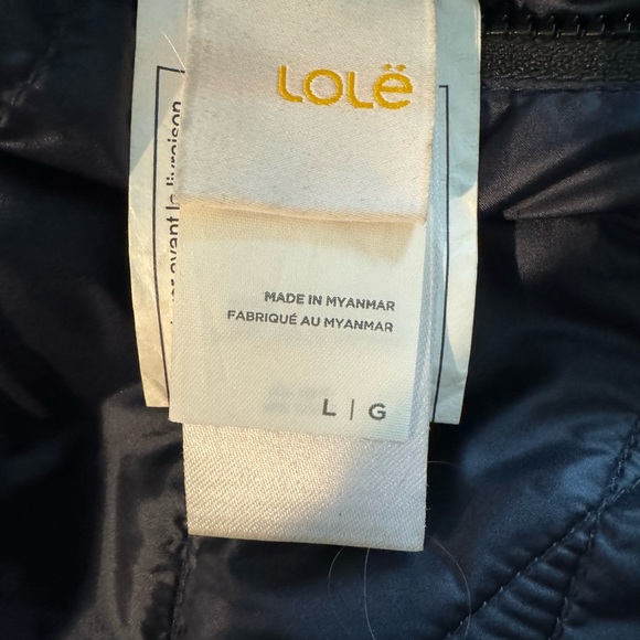Lole Claudia jacket, reversible, navy blue. Worn a couple times .like new - Picture 5 of 8